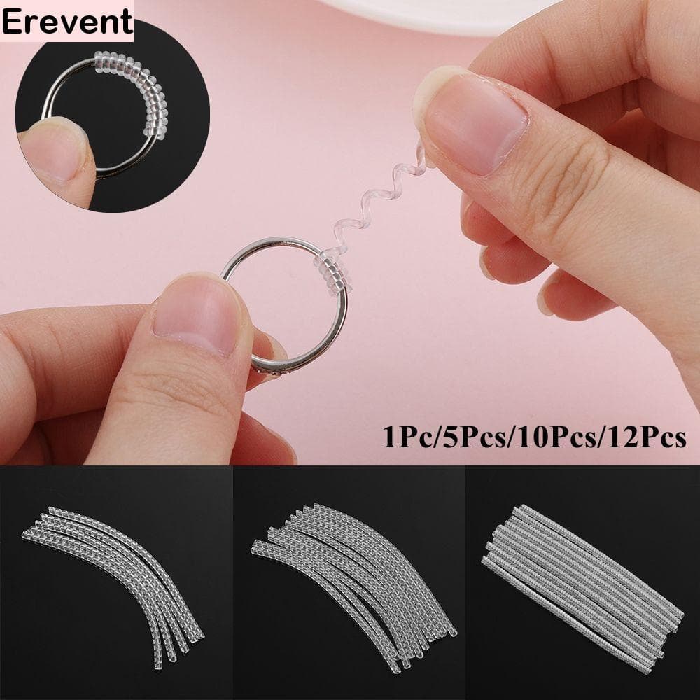SUNSET 1Pc/5Pcs/10Pcs/12Pcs Ajustador De Tamanho De Anel Espiral Redutor De Aperto Invisível