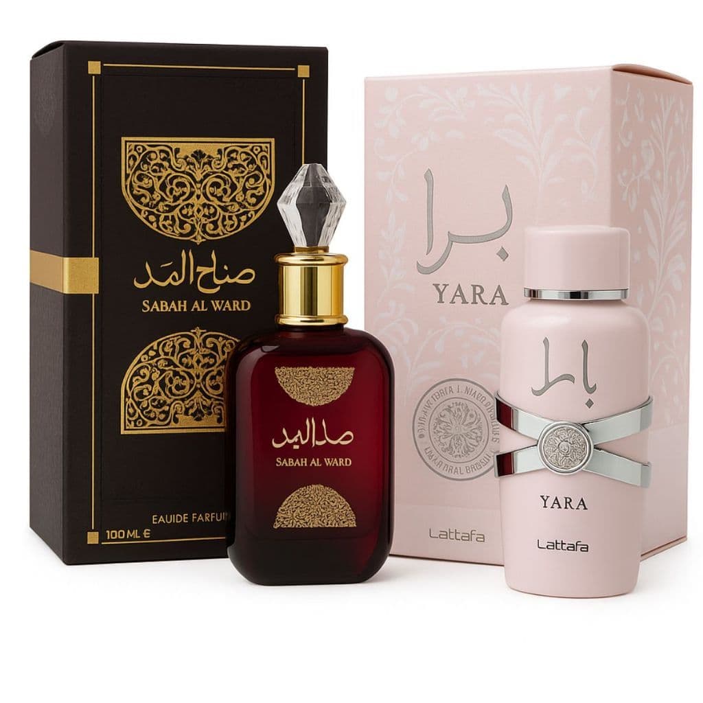 Unidade ou Kit 2 Perfumes Árabes Femininos Tradicionais – Yara + Sabah Al Ward Rainha de Sabah Luxo