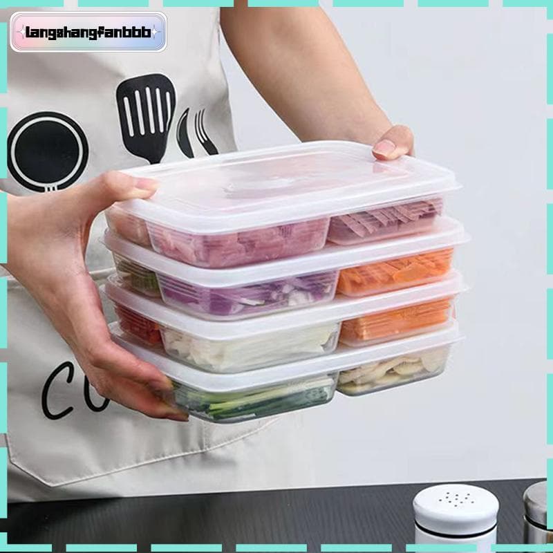 [LANGB] 4 Grades Caixa De Armazenamento De Alimentos Frutas Portátilpartment Geladeira Freezer Organizadores Sub-Dor Car