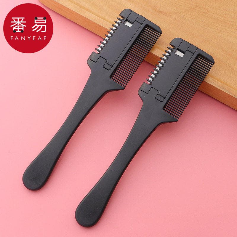 Pente/corte de cabelo A1zzn001-Bangs Cut Yourself Tool Cabeleireiro Franja Pente Corte de cabelo doméstico Pente de desb