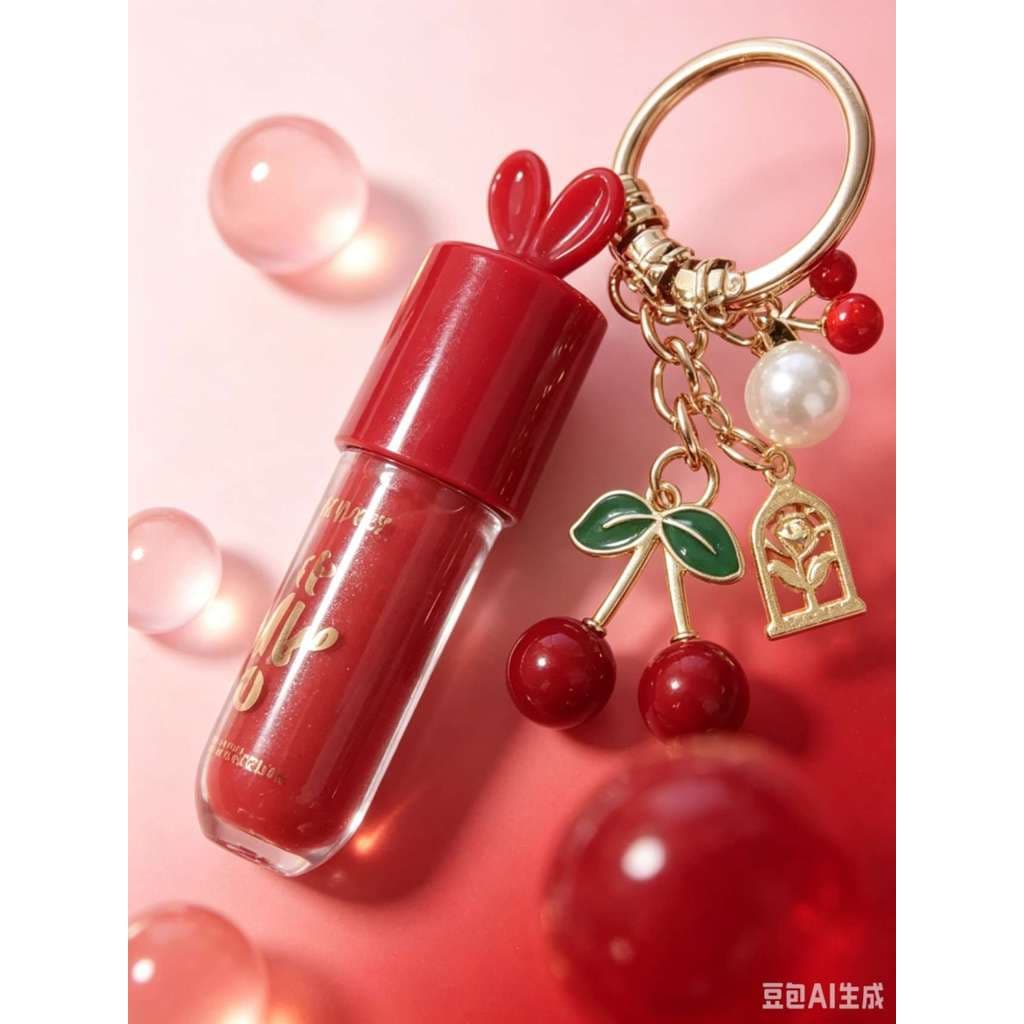 Cherry Bomb Gloss Labial Cereja Brilho Intenso Lançamento Com Chaveiro