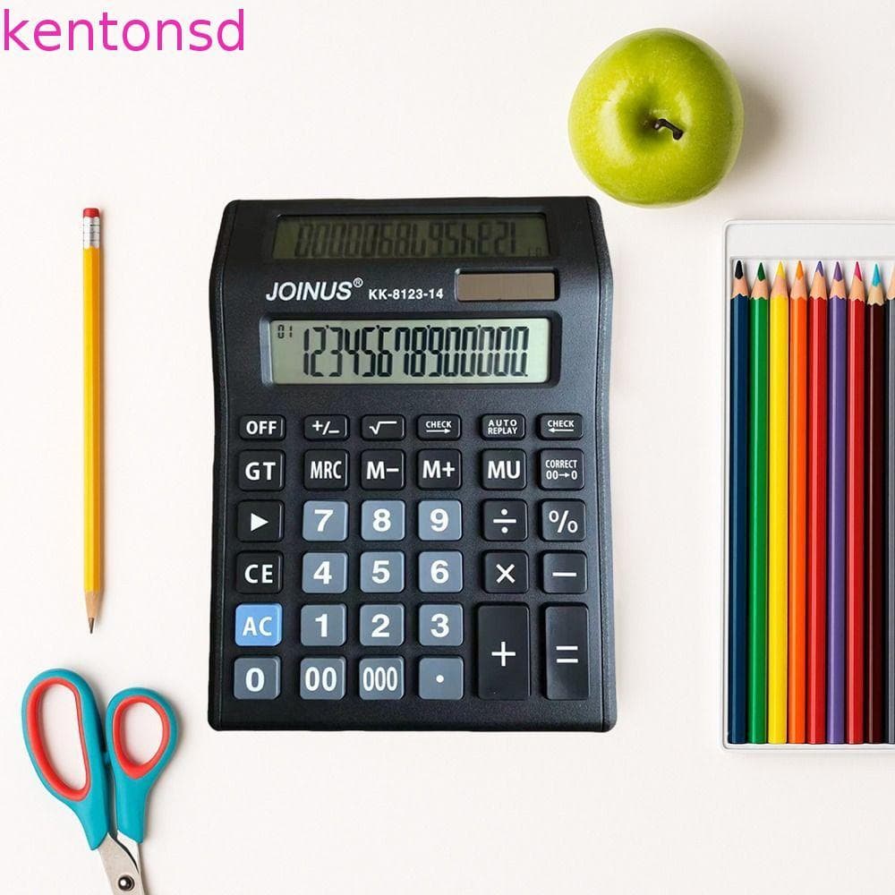 Calculadora Solar De Tela Dupla , De Contador Financeiro De Papelaria Com Grande , Multifuncional