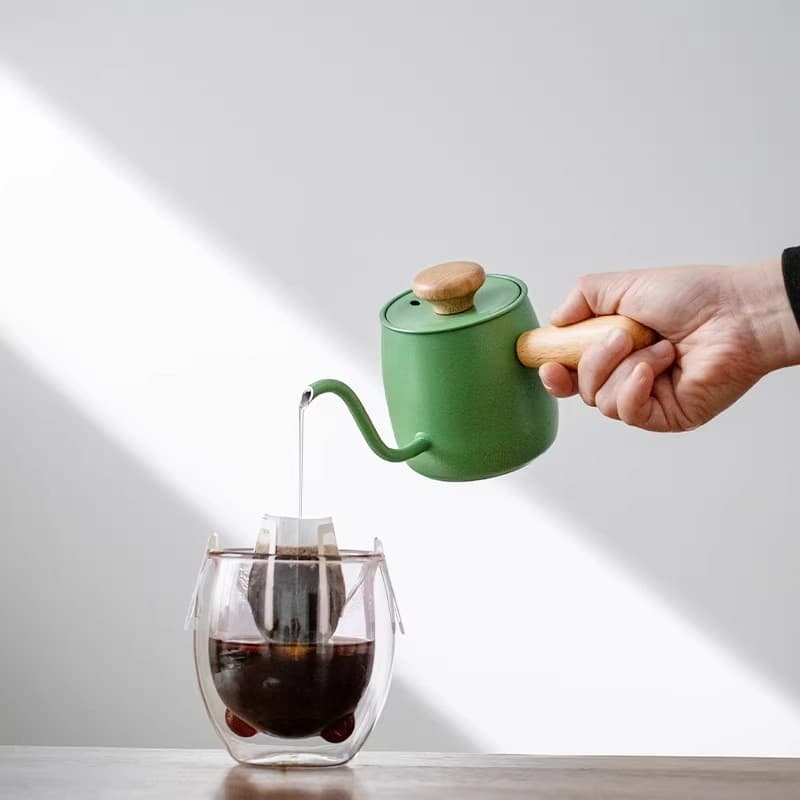 Imperial escola primária Q Mini feito à mão pendurado orelha cafeteira bule doméstico filtro de café japonês bule de cer