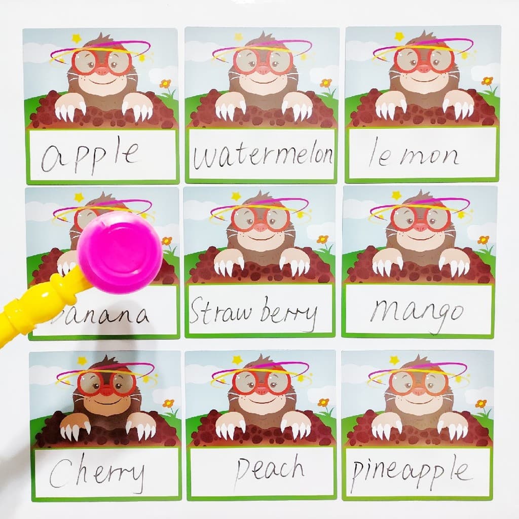 Quadro branco magnético quadro branco caneta seco apagar Whack-a-Mole jogo auxiliares de ensino palavra cartão de jogo i