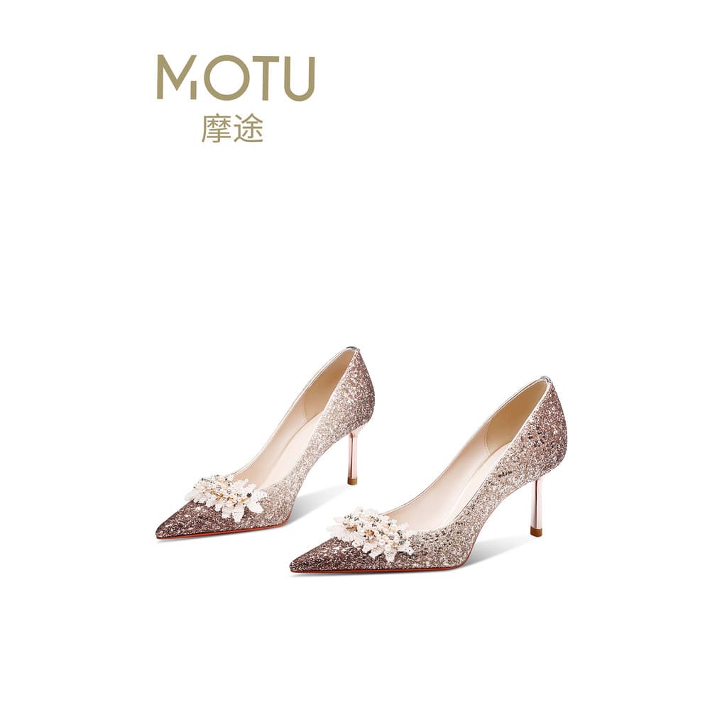 Xiuhezhu vestido de casamento de duas peças sapatos de casamento femininos 2025 novo estilo sapatos de noiva Super confo