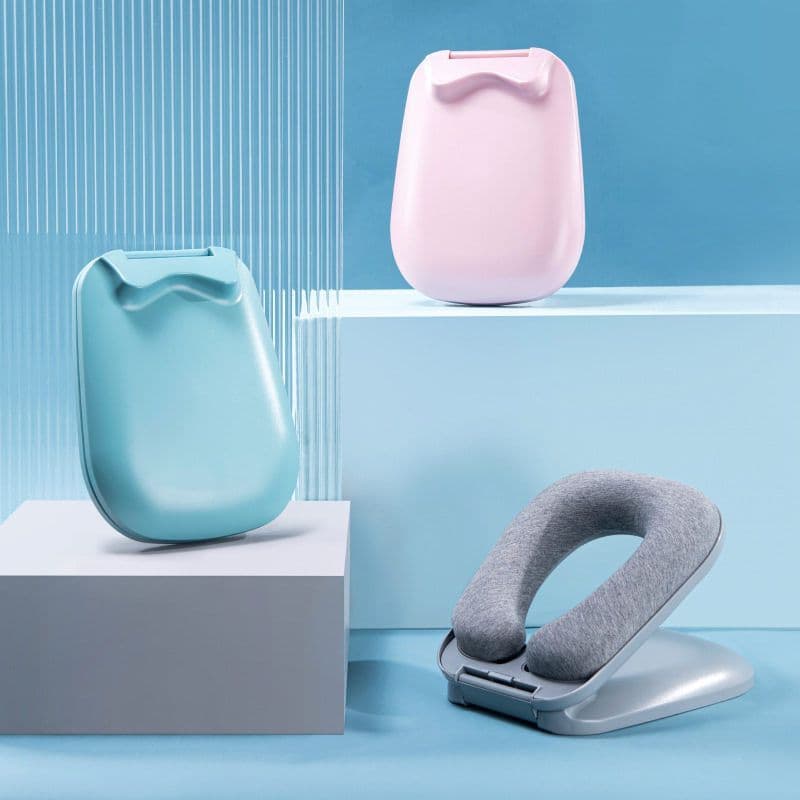 Novo produto travesseiro dobrável portátil travesseiro infantil deitado travesseiro artefato travesseiro almoço pausa pa
