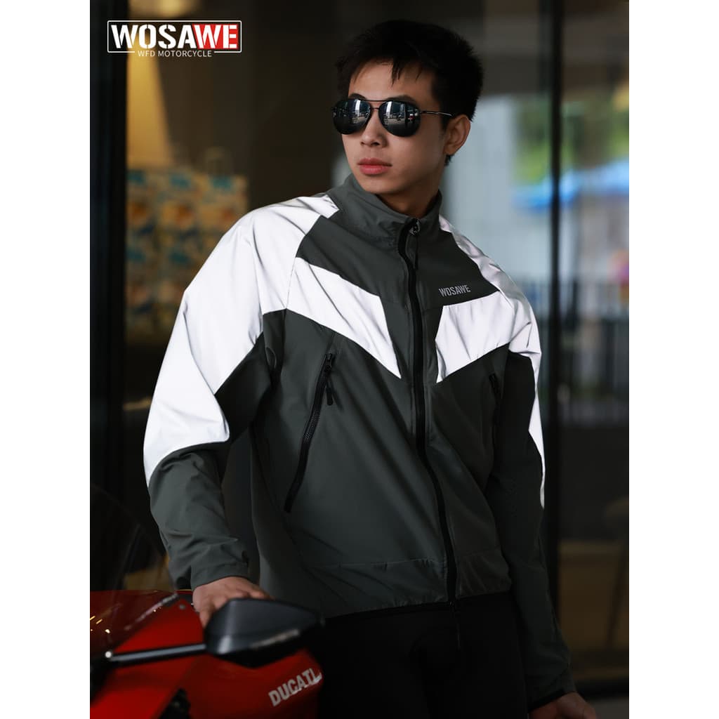 Vosavi motocicleta camisa de ciclismo primavera verão leve respirável camisa corrida à prova vento à prova dwindproof ág