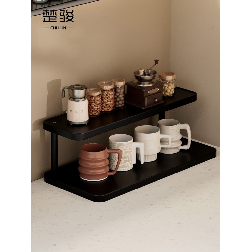 Suporte de copo de mesa prateleira Multi-camada Rack de armazenamento de copo de mesa xícara de chá café copo de água ar