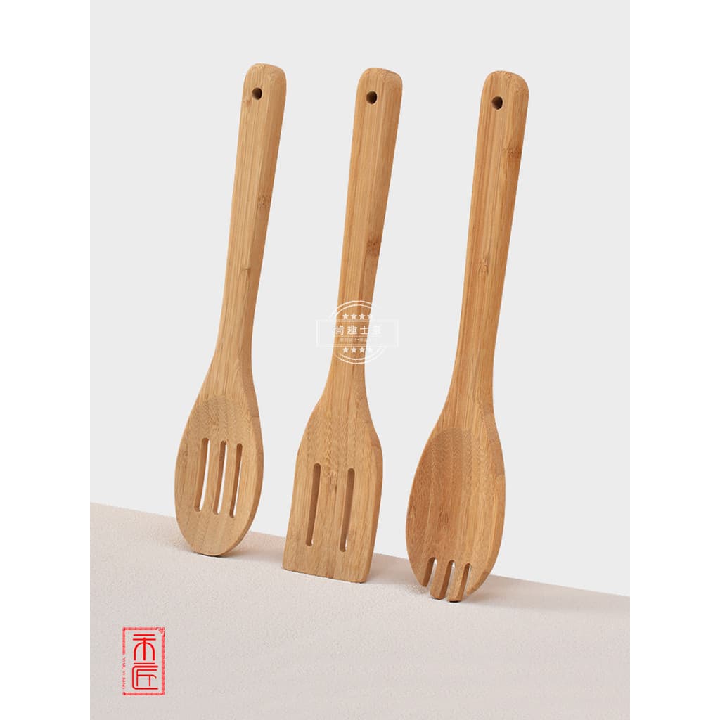 Hejiang cozinha fritar espátula de bambu antiaderente Pan cozinhar espátula espátula espátula doméstica resistente a alt