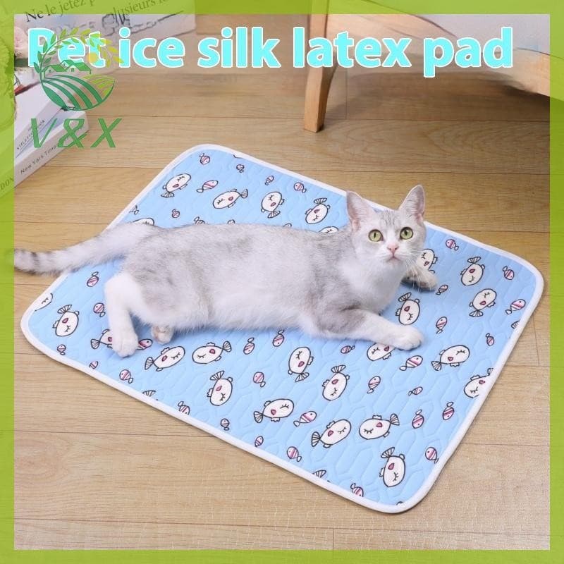 [Snowth] Tapete de Látex de Seda Gelada com Desenho Animado Fofo para Animais de Estimação, Cama Refrescante para Cães e