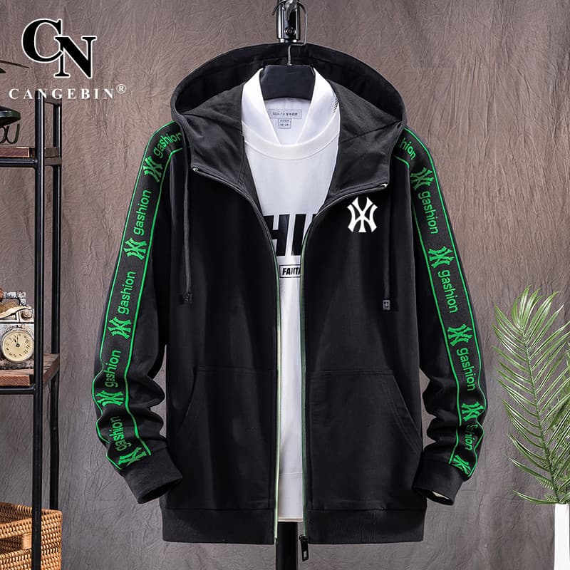 Moletom masculino primavera outono 2026 novo estilo nacional Street Wear jaqueta americano pesado esportes puro algodão