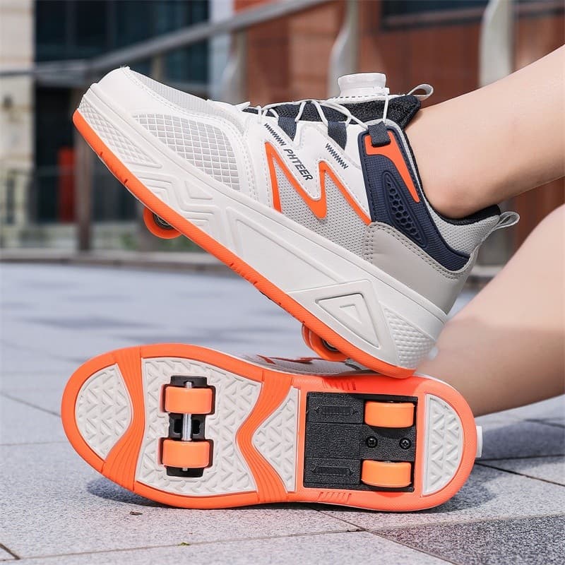 Sapatos de corrida de quatro rodas 2026 novo estilo quatro estações meninos meninas crianças adulto sapatos de patins bo
