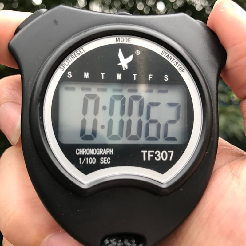 Genuíno Tianfu cronômetro TF307 única fileira 2 cronômetro temporizador eletrônico temporizador de corrida tela grande f