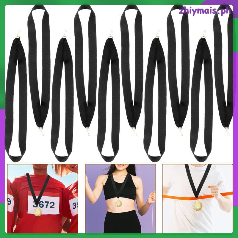 10 Pçs Medalha Pescoço Fita Participação Colhedores Crachá Colar Prêmio Fitas Competição Esportes zhiymais