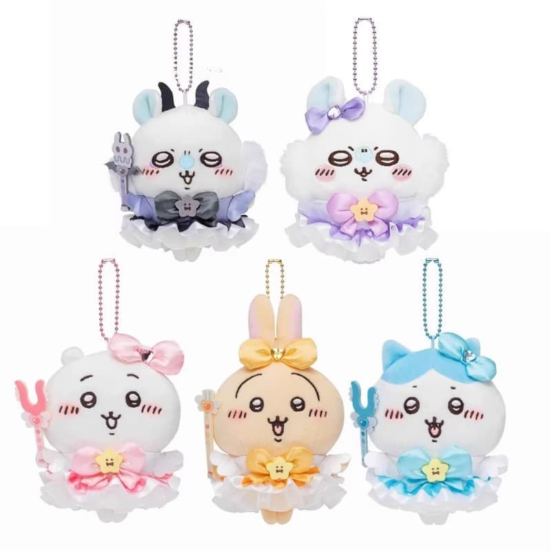 Novo Kawaii Bonito Anjo Diabo Boneca De Pelúcia Pequeno Pingente Chaveiro Menina Saco Decoração Pequenos Ornamentos Pres