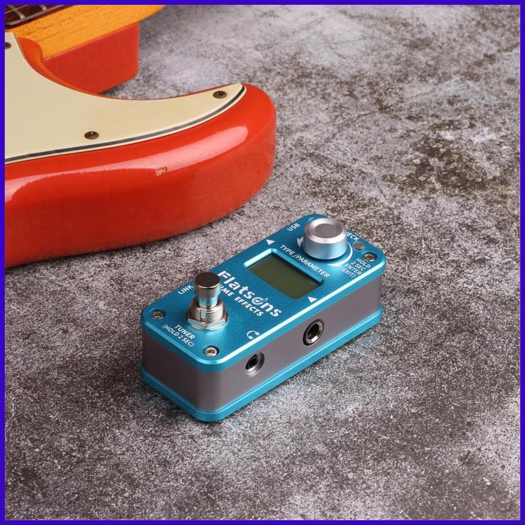 Guitarra Multi Efeitos Pedal Multifuncional Analógico Atraso Reverb Hall Primavera Sala Afinador Elétrica USB nuaeduybr