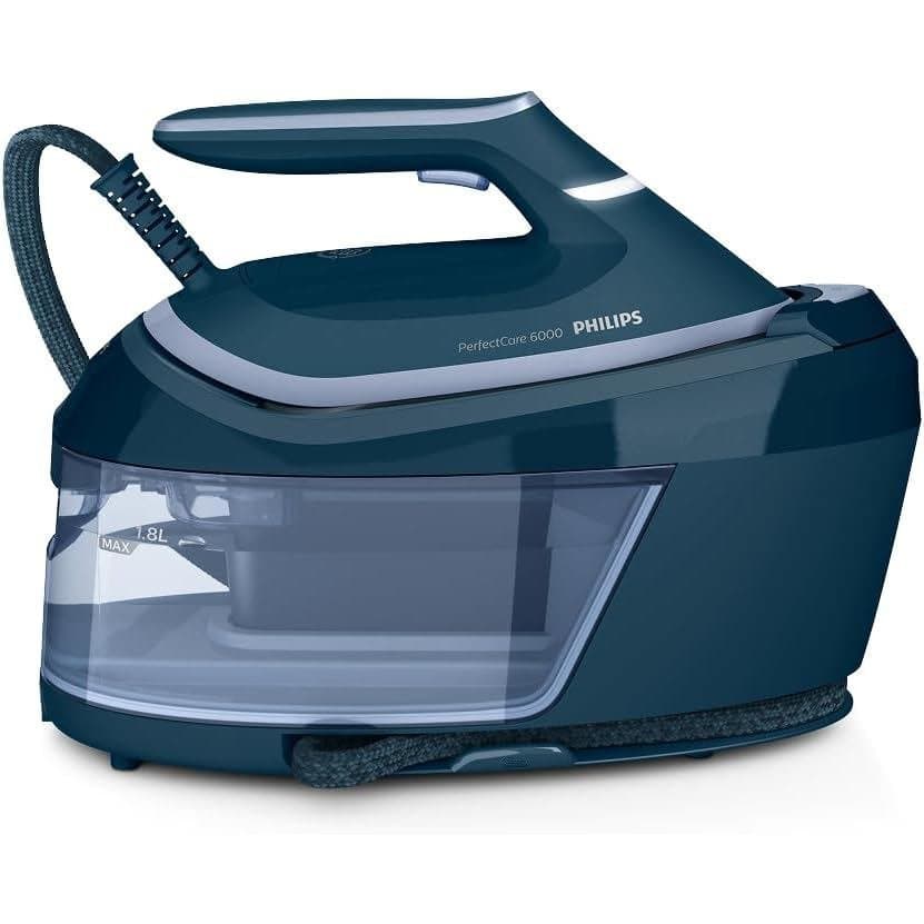 Centro de passar roupa Philips PerfectCare Série 6000, vapor potente, garantia anti-queimaduras, design compacto, reserv