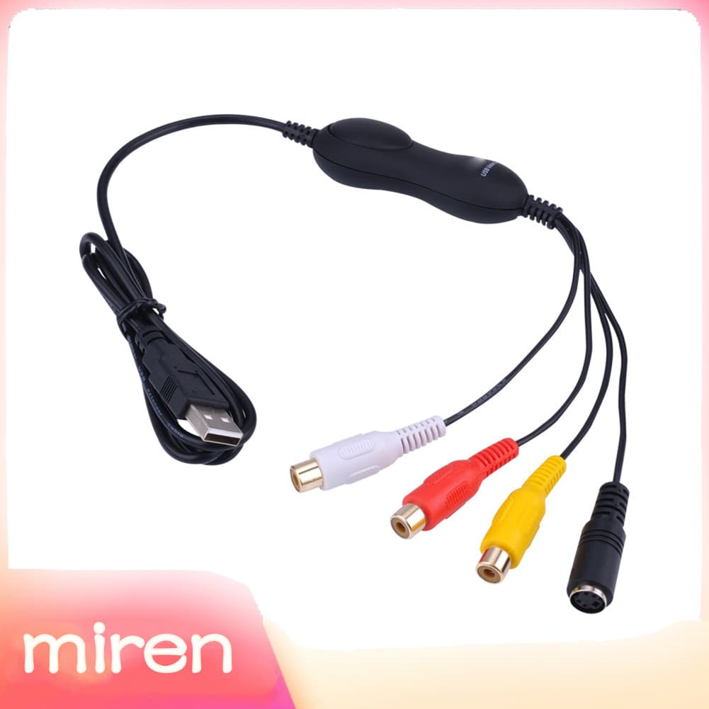 Miren.br ezcap158 Placa de captura de vídeo USB 2.0 UVC VHS para conversor digital com entrada CVBS e S-Video