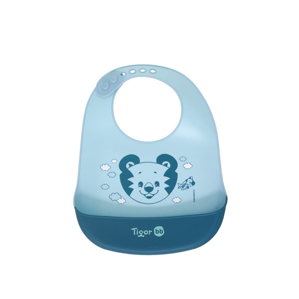 Babador Infantil Silicone Tigor T. Tigre Happy