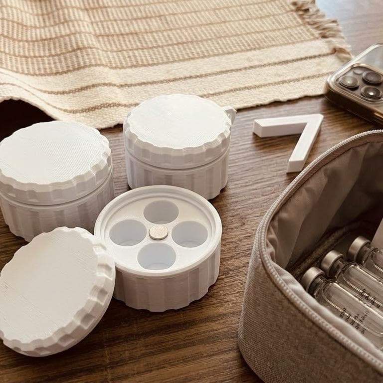 Case Porta Peptídeos e Ampolas 3ml Rígido com Fechamento Seguro + Brinde Tampinha Protetora