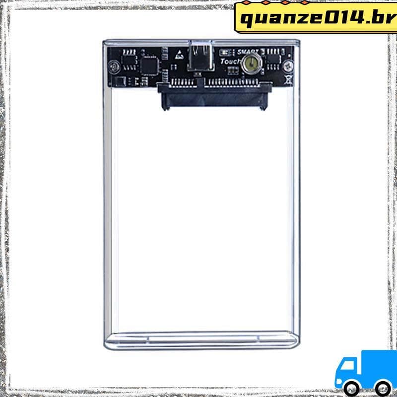 Tipo C HDD Gabinete 2.5 Polegada SATA SSD Disco Rígido Caso Externo Transparente Móvel