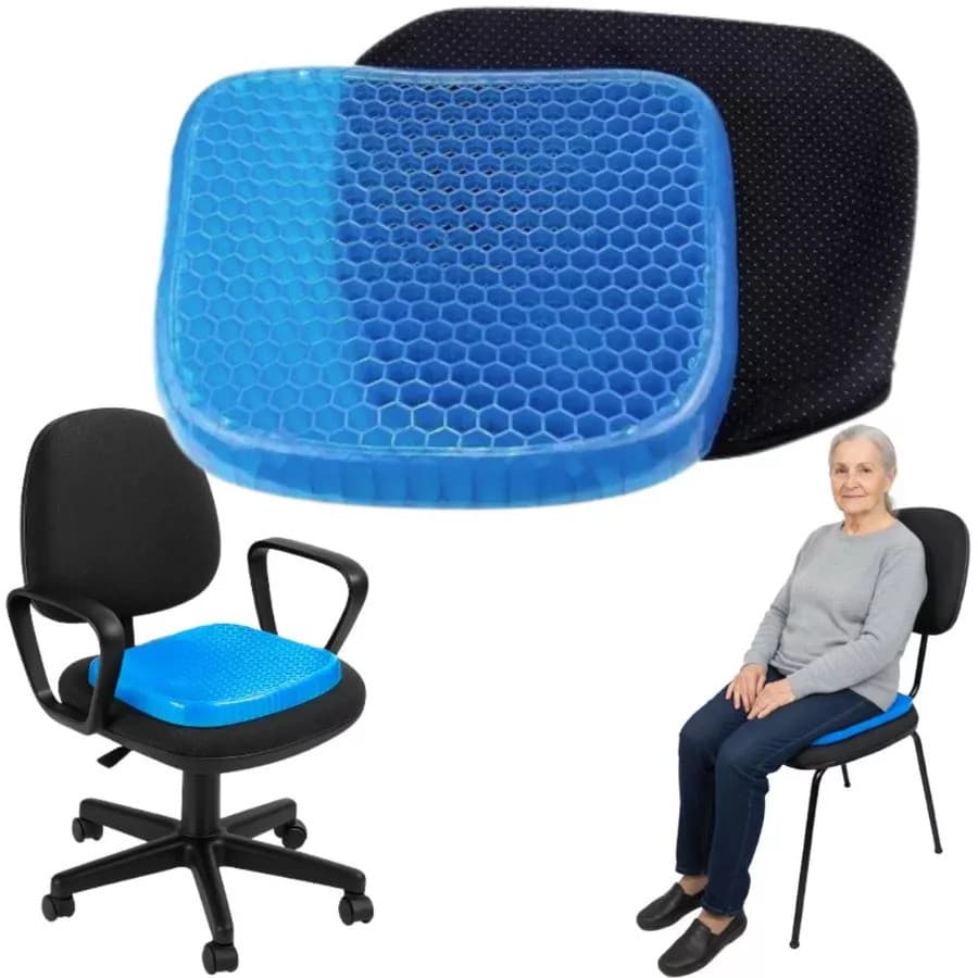 Sitter Assento Almofada De Gel Silicone Confortável Ortopédico Tipo Colmeia Para Cadeira
