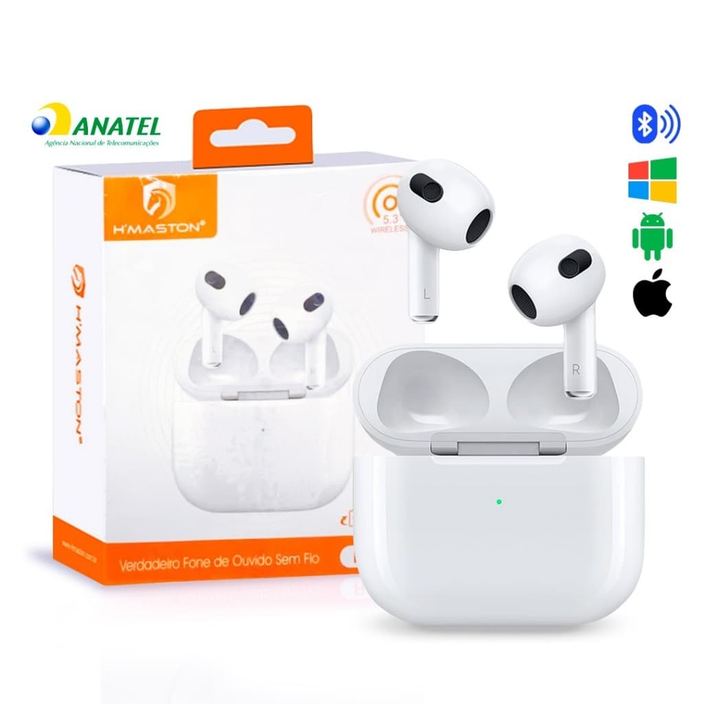 Fone De Ouvido  Bluetooth 5.4 In-ear Com Microfone H'maston Premium RS20