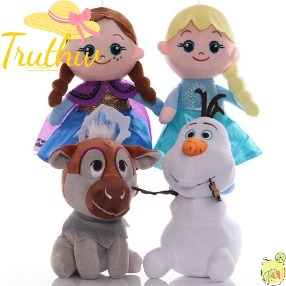 TRUTHW Frozen Anna Elsa Dolls , Series 30cm Brinquedos De Pelúcia Congelados , Boneca Olaf Macia De Desenho Animado