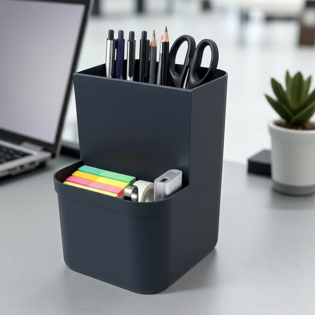 Porta Organizador de Mesa Multifuncional – Lápis, Canetas, Borrachas e Acessórios