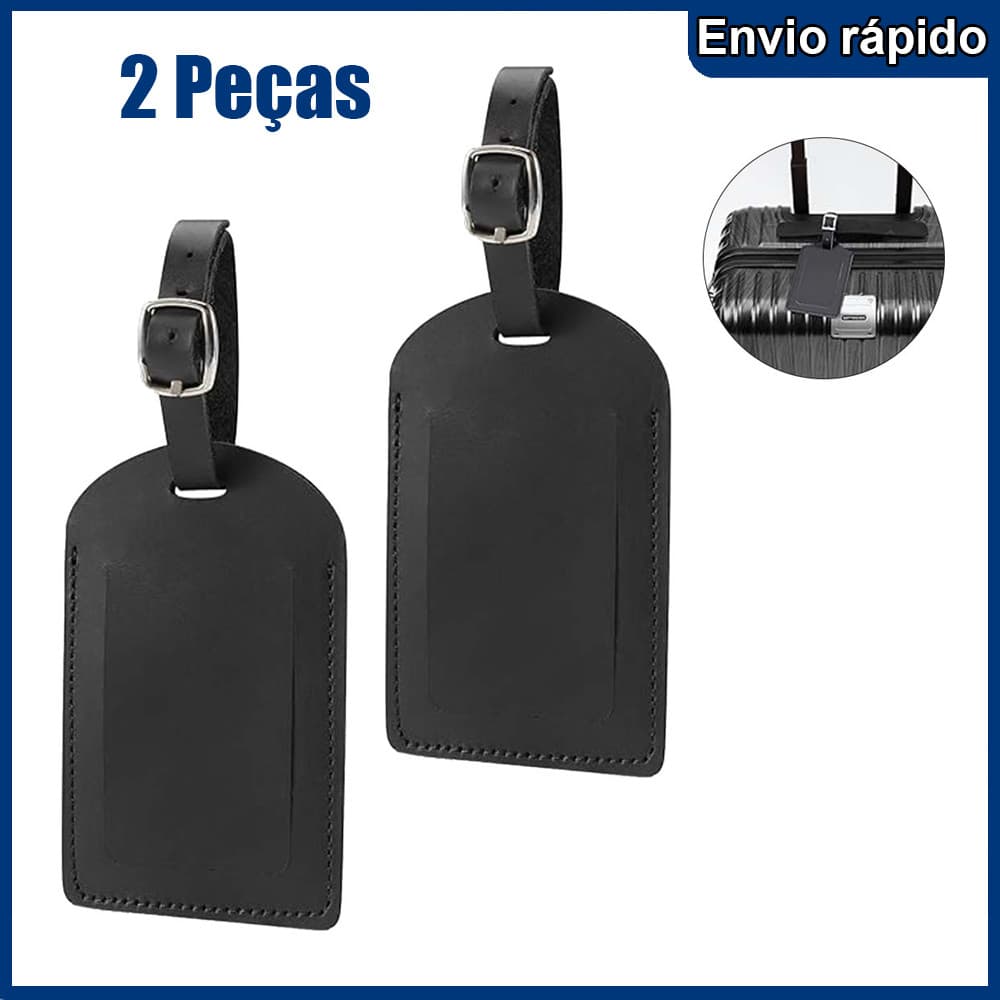 2 Tag de Mala Identificador de Mala Qualidade Premium preto