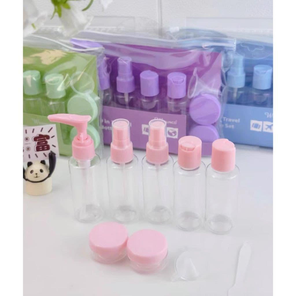 Kit Frascos Viagem 10un Necessaire | 60ml 10ml Multiuso | Shampoo Creme Perfume Completo