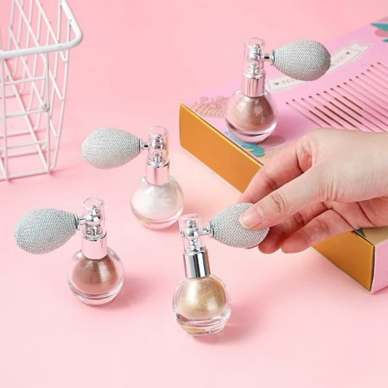 Iluminador em Spray Powder para Corpo e Cabelo  Alta Brilho