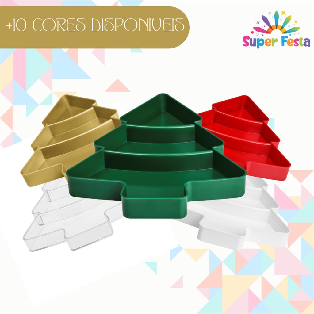 BANDEJA PETISQUEIRA ARVORE DE NATAL UNITARIO - 22 CM X 28,5 CM