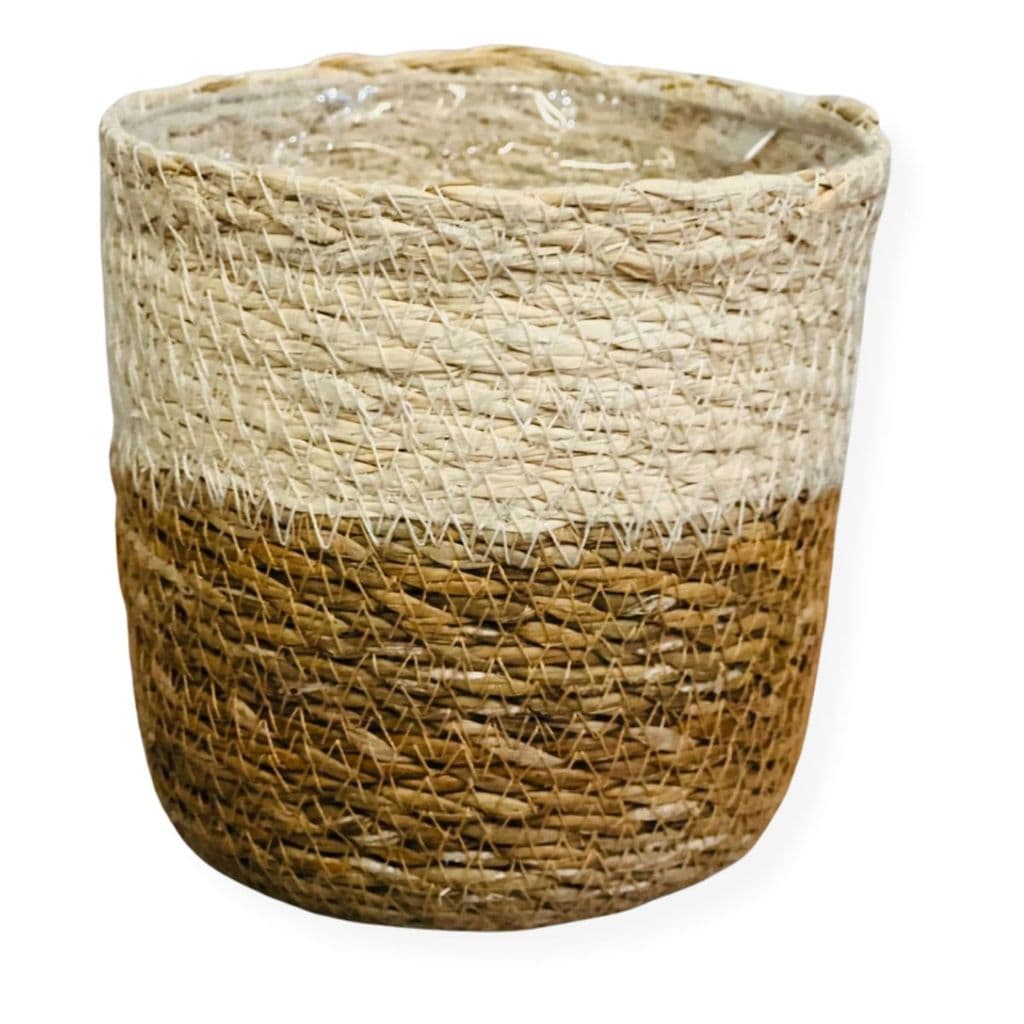 Cesta De Plantador De Vaso De Flores Casa Jardim Cesta De Flores De Palha