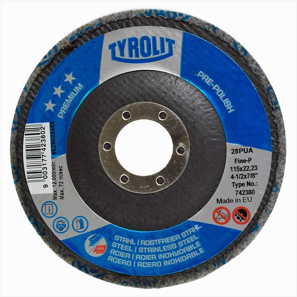 Disco Flap Pre Polish 4.12" Tyrolit Premium Fine-P 742380