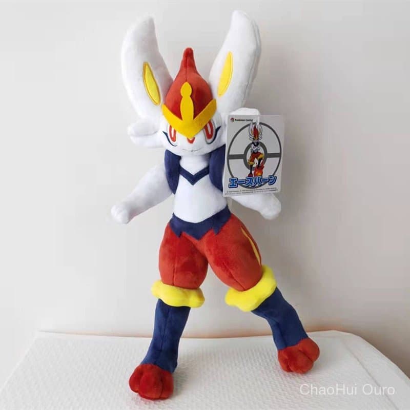 627 Boneco de Pelúcia Original Pokémon Cinderace, um Presente de Aniversário para uma Criança, 38cm