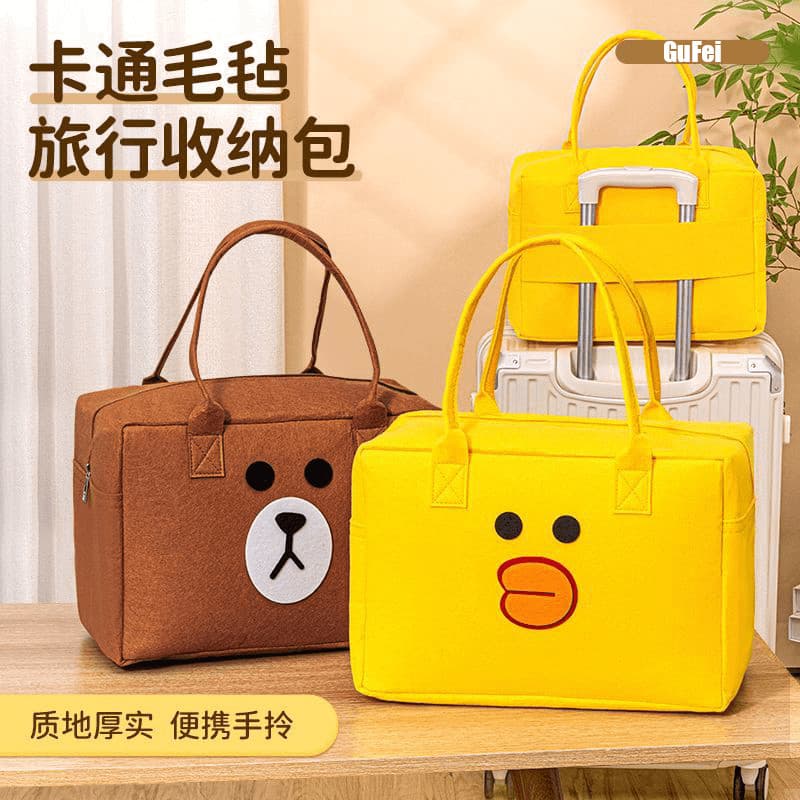 Saco de viagem dos desenhos animados dos desenhos animados bolsa de armazenamento grande capacidade saco de bagagem das