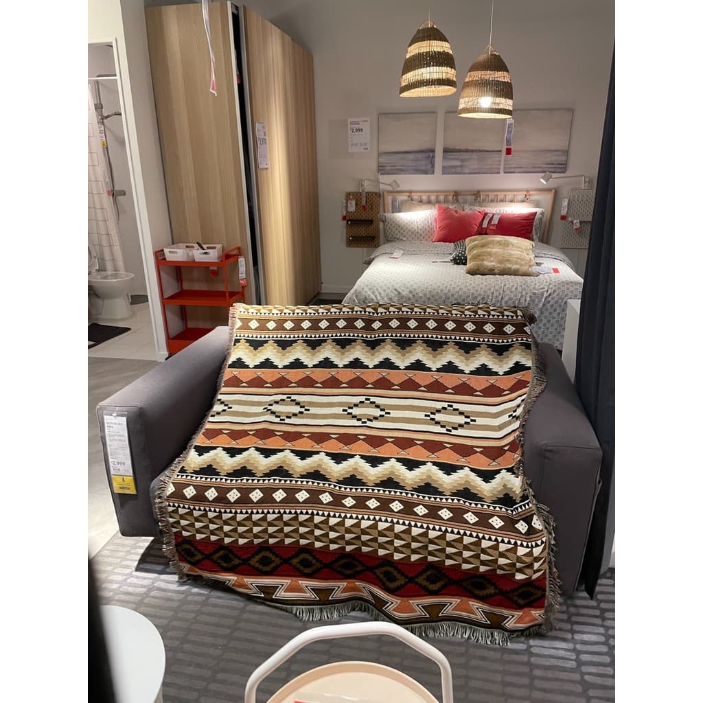 Uganda Tibete Mongólia Interior Xinjiang Estilo Étnico Padrão Geométrico Estilo Indiano Decorativo Cobertor Casual Sofá