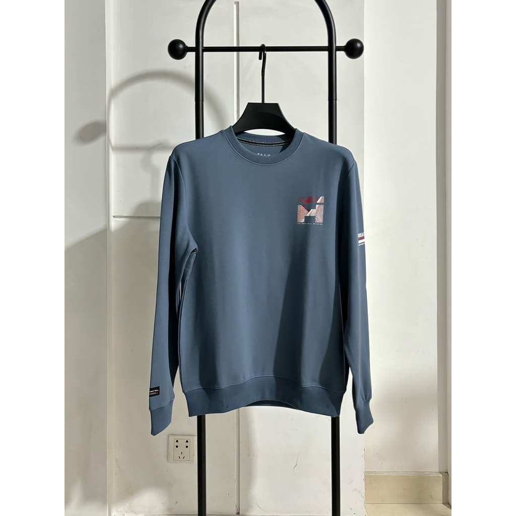 Etiquetas cortadas de feijão!Toque de fibra sem poliéster macio!Moletom pulôver masculino Casual estampado estilo primav