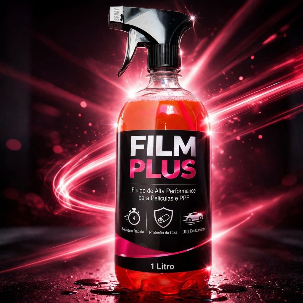 Fluido Film Plus Rosa Aplicacao De PPF e Insulfilm Profissional Alto Deslizamento Garante Acabamento Perfeito Sem Vincos