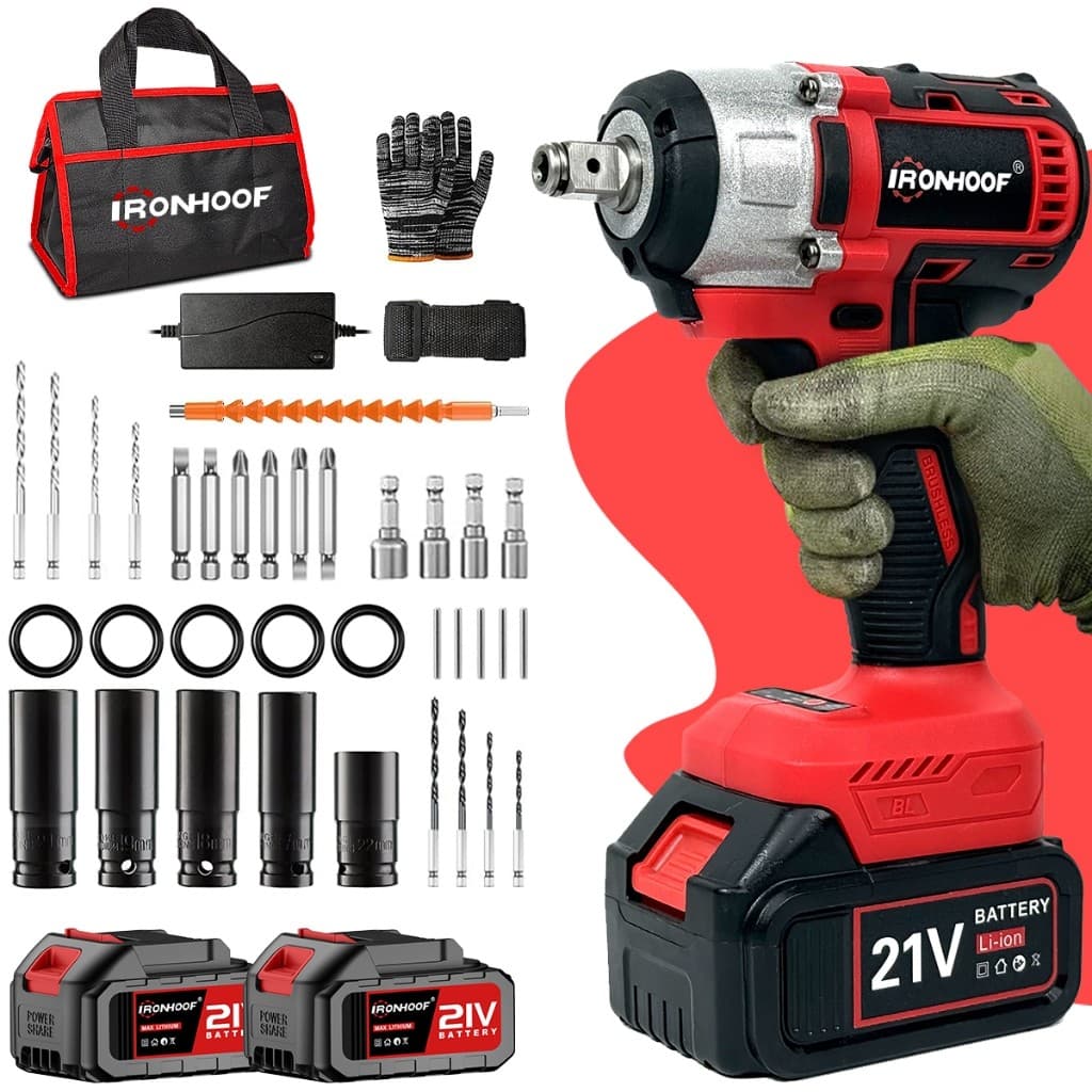 Chave De Impacto 2 IN 1Potente Parafusadeira 2 Bateria Brushless​​ 21V