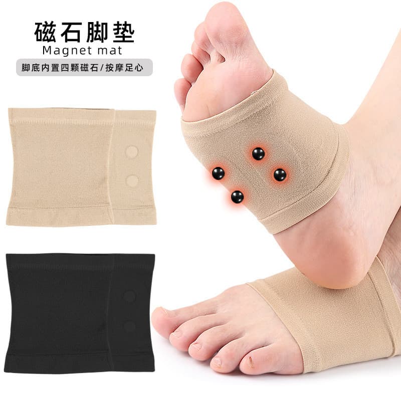 Faixa de apoio para os pés ímã almofada de pé respirável meias de íon negativo bandagem elástica capa de pé arco meias a