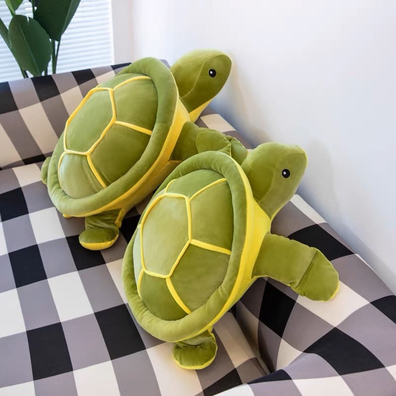 Pelúcia Tartaruga Verde Fofa Macia Decorativa 35CM E 50CM Para Quarto Sofá Presente Infantil Envio Imediato