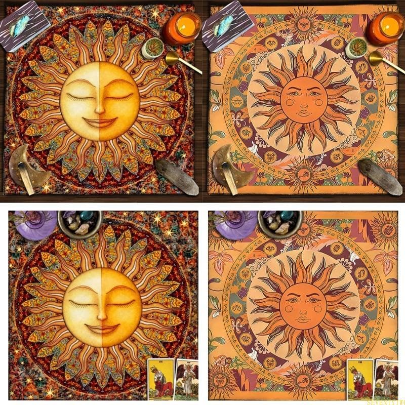 Tarôs Toalha Mesa Runa Adivinhação Capa Astrologia Oráculos Tapete Jogo Tabuleiro Forma Quadrada Pêndulo Al