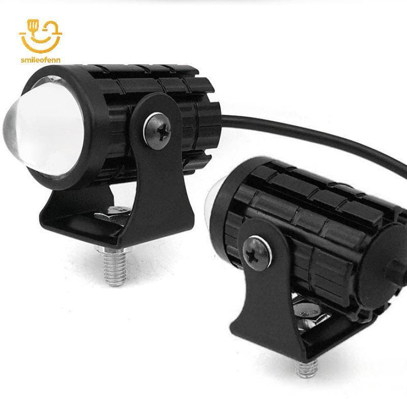 smileofenn 1/2 Pçs Universal Dupla Cor Holofotes Motocicleta LED Farol Mini Luz De Condução Moto Tru Reboque Acessórios