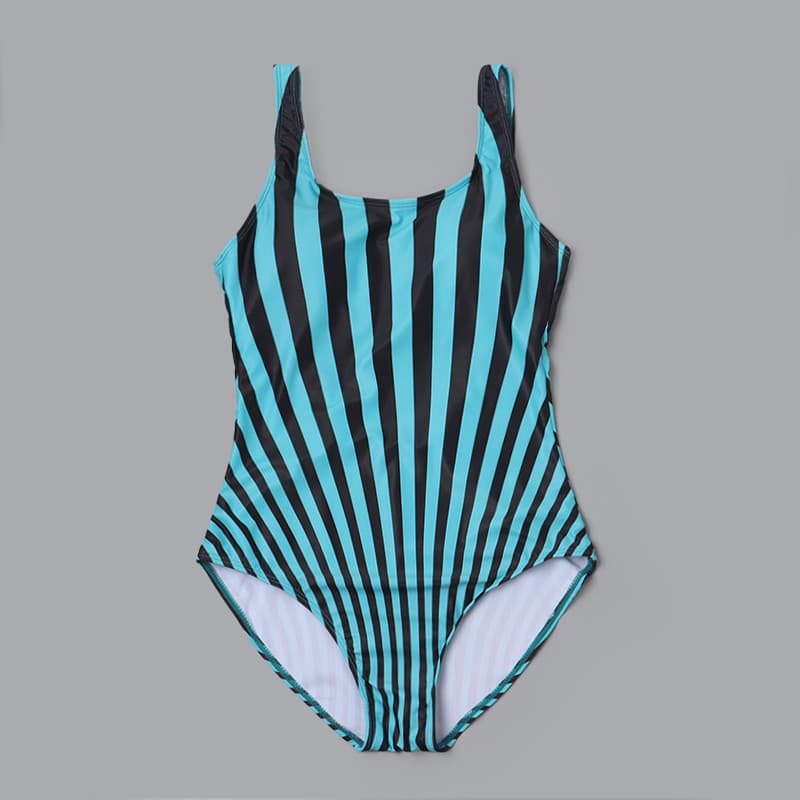 8818 Maiô esportivo feminino de comércio exterior simples listrado adulto estilingue natação de treinamento de uma peça
