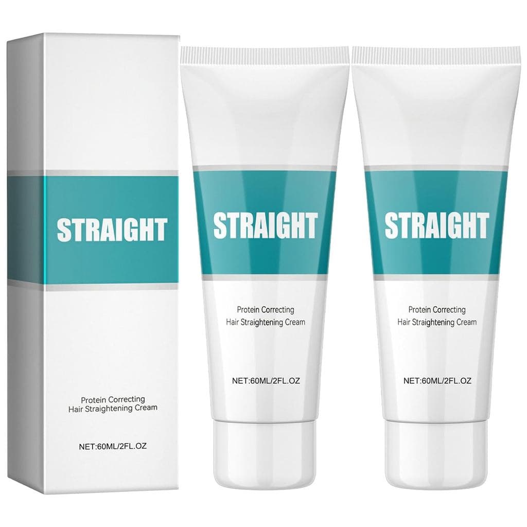 2PCS Creme Alisador de Cabelo com Proteína, Creme Corretor de Proteína para Cabelos com Frizz Usado com Alisador de Cabe