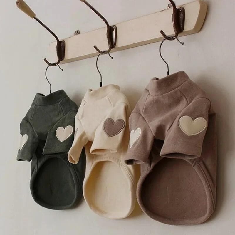 Amor Inverno Quente Roupas Para Cães De Estimação Base Camisa Bonito Urso Teddy Yorkshire Hoodie Gato Pet Quentes Design