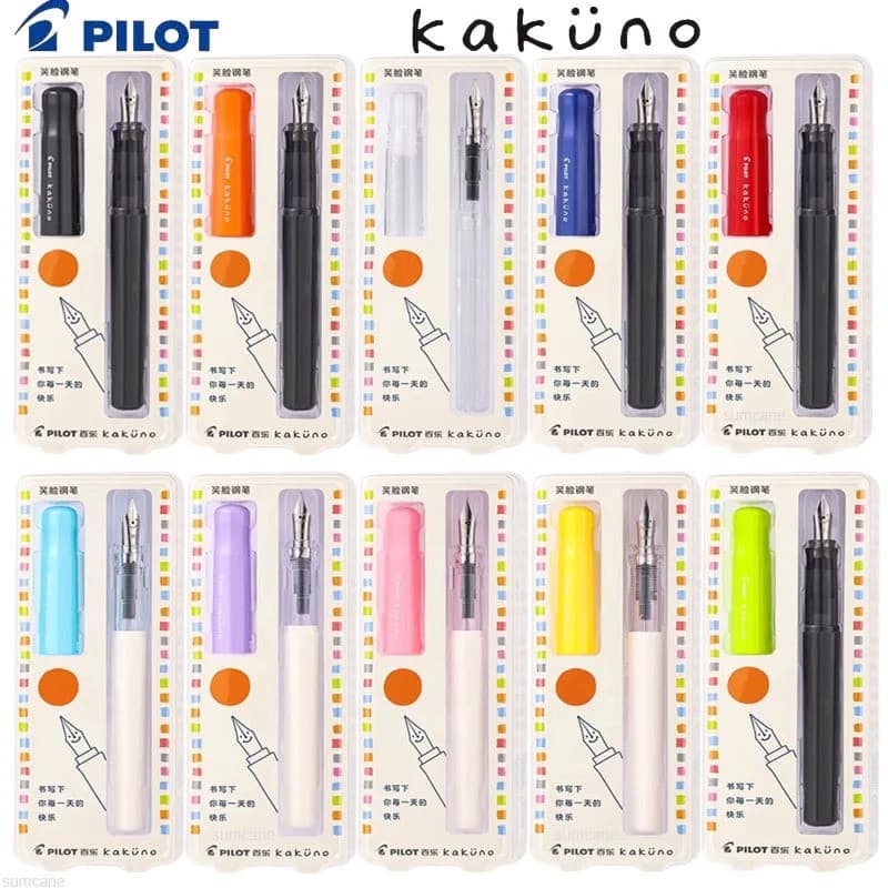 Caneta-Tinteiro F Nib Kakuno Student Panda Smiley Design Para Crianças E Iniciantes Sistema De Cartucho De Fácil Encaixe
