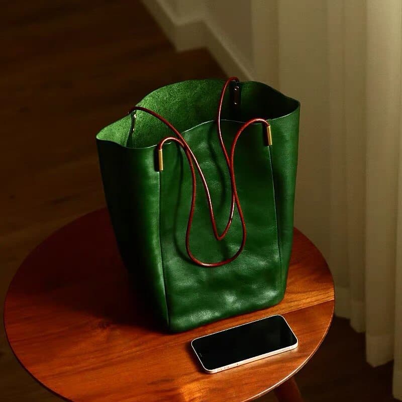 bolsa transversal feminino Bolsa Peshytwar | Bolsa Tote PU feminina simples grande média bolsa vegetal curtido retrô bol